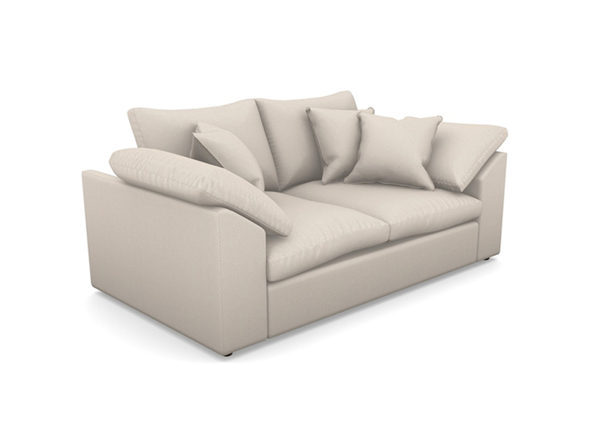 1 Big Softie Sloped Arm 2 Seater Sofa in Two Tone Plain Biscuit